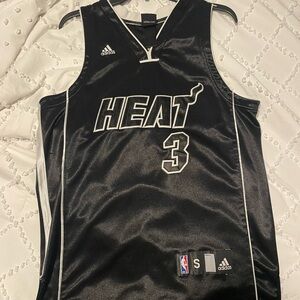 Dwayne Wade #3 Miami Heat Jersey Adidas Blackout Size Small